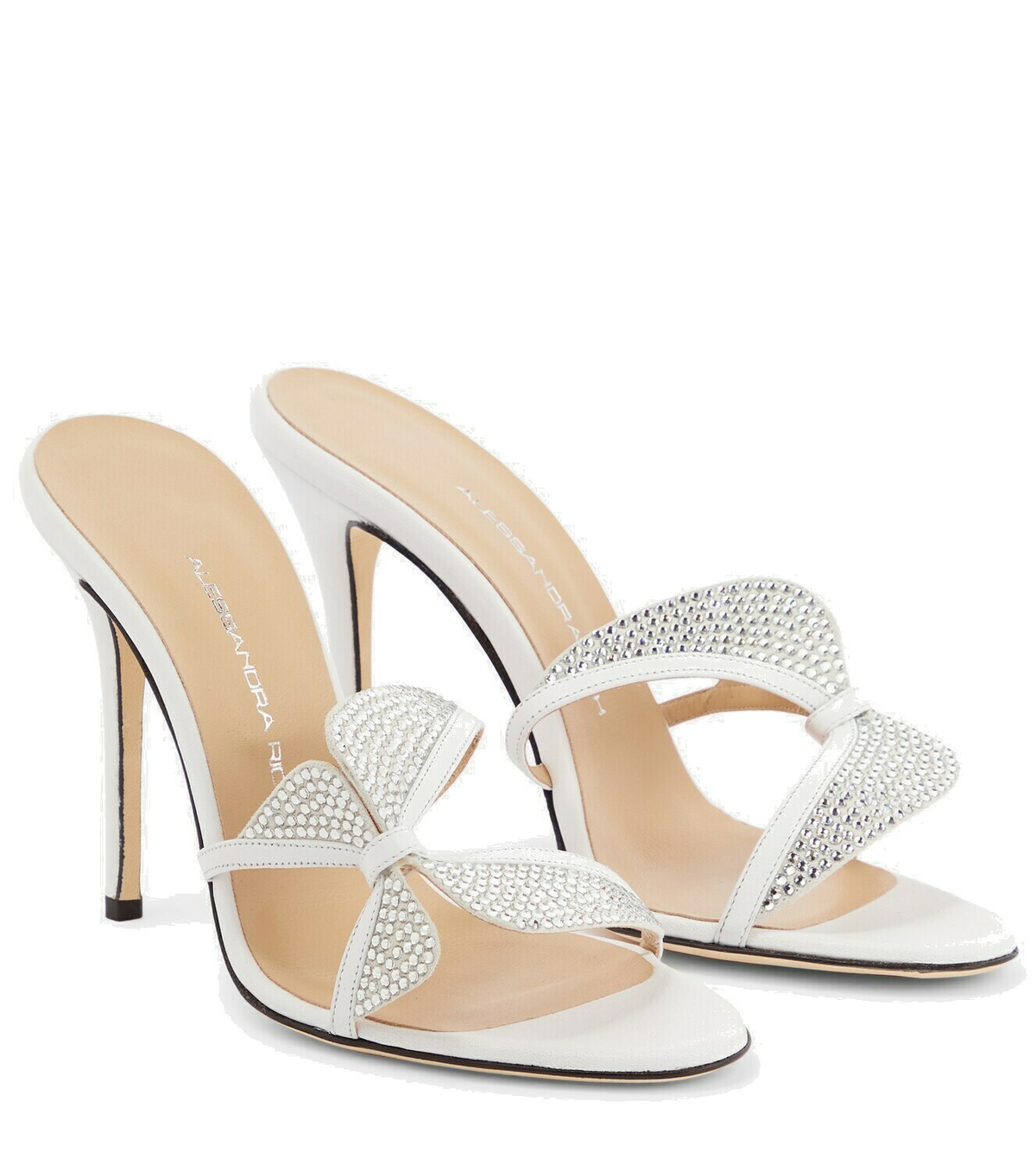 Alessandra Rich Butterfly crystal embellished sandals Alessandra Rich