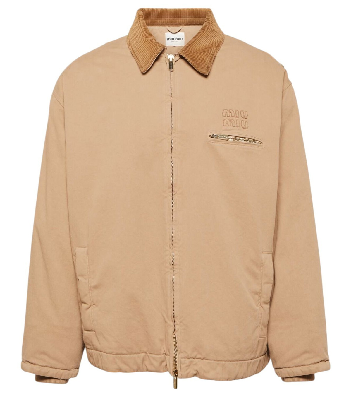 Miu Miu Cotton gabardine blouson jacket Miu Miu