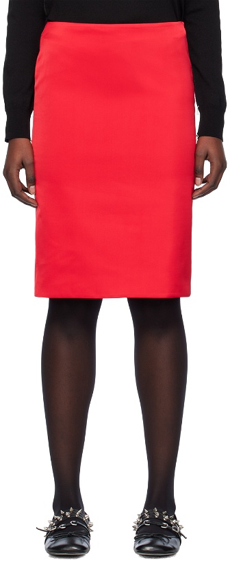 Photo: We11done Red Vented Midi Skirt