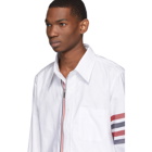 Thom Browne White Zip Front 4-Bar Shirt