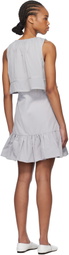 Kijun Gray Sheer Layered Minidress