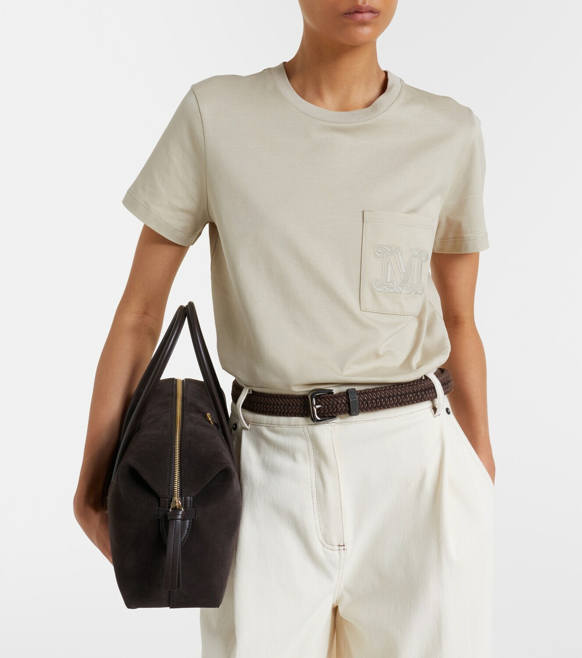 Max Mara Monogram cotton jersey T-shirt