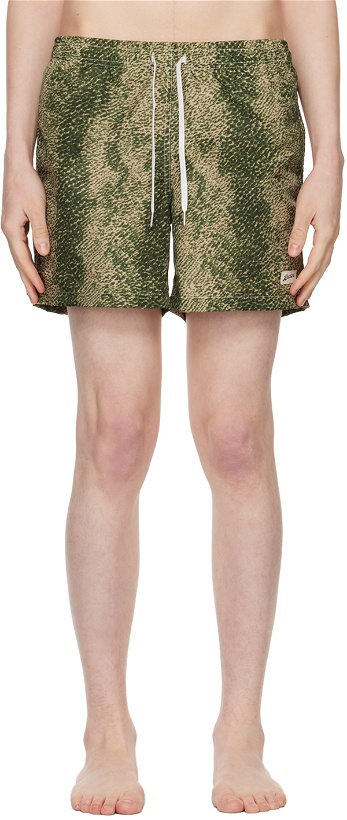 Photo: Bather Green Printed Swim Shorts