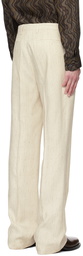 Dries Van Noten Off-White Flared Trousers