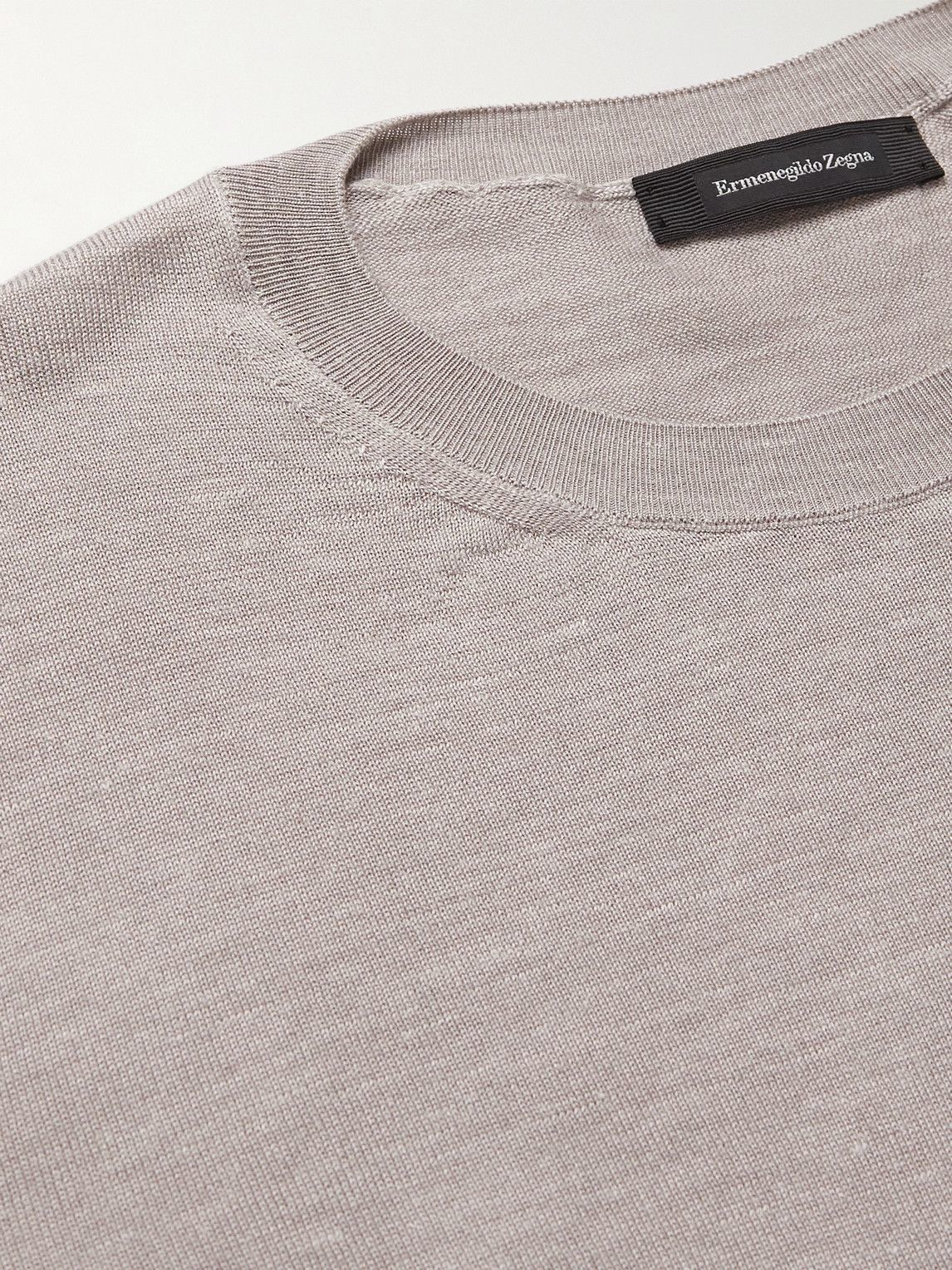 Ermenegildo Zegna - Silk, Cashmere and Linen-Blend Sweater - Brown