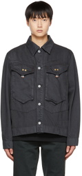 Objects IV Life Gray Paneled Denim Jacket