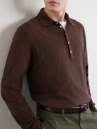 Massimo Alba - Raya Cotton-Jersey Polo Shirt - Brown