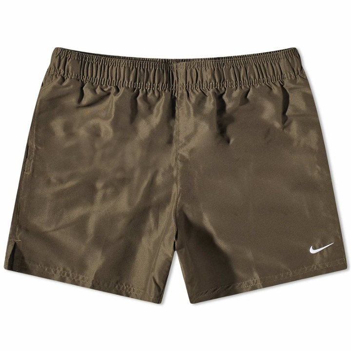Photo: Nike Swim Men's Essential 5" Volley Short in Cargo Khaki