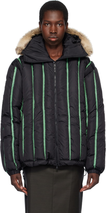 Photo: Stanley Raffington Black Quilted Puffer Bomber Jacket