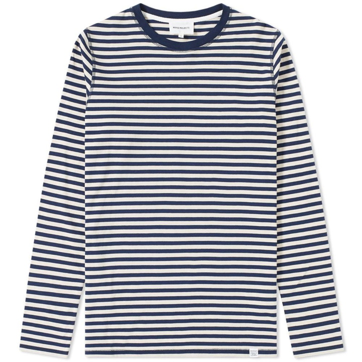 Photo: Norse Projects Long Sleeve Svali Military Stripe Tee Blue