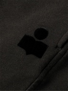 Marant - Mailesco Logo-Flocked Cotton-Blend Jersey Sweatpants - Black