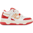 Palm Angels Red & White Palm Skate Sneakers
