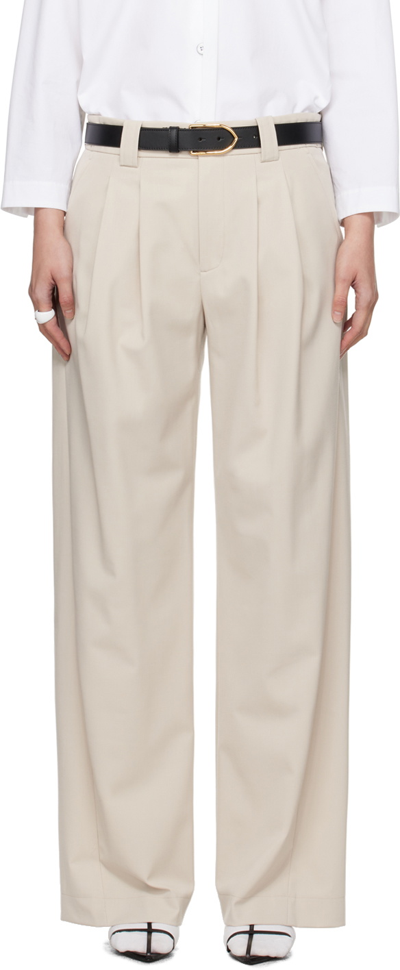 Commission Beige Pleated Trousers