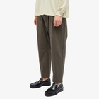 Studio Nicholson Men's Gentile Elasticated Waist Pleat Pants in Black Olive