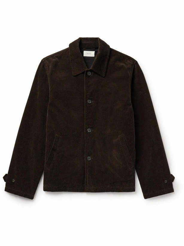 Photo: The Row - Carsten Cotton and Cashmere-Blend Corduroy Overshirt - Brown