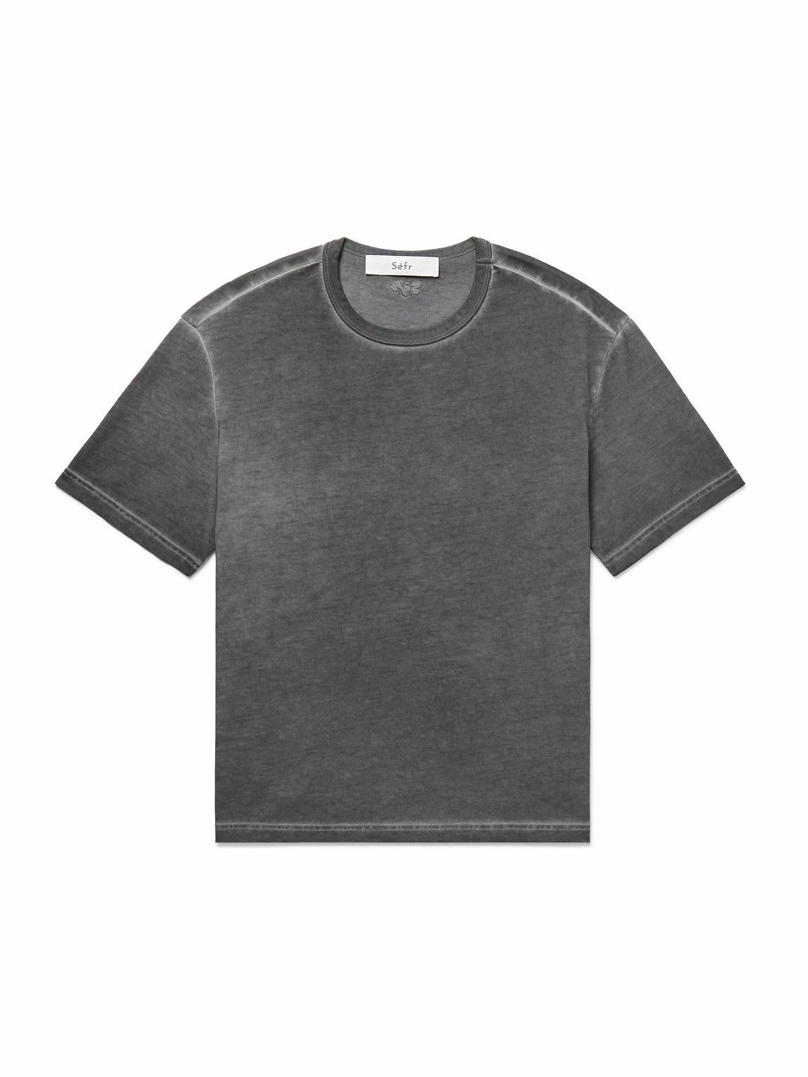 Séfr - Mauro Organic Cotton-Jersey T-Shirt - Gray
