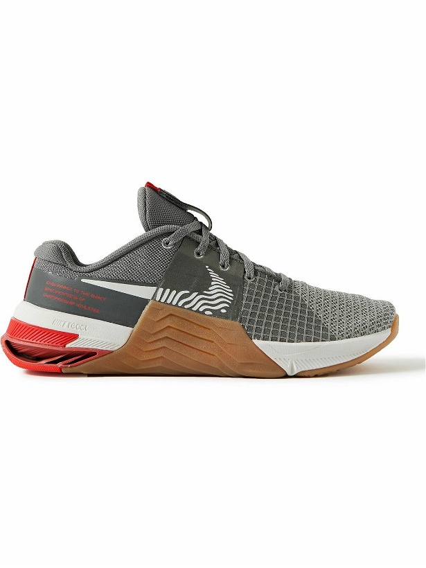 Photo: Nike Training - Metcon 8 Rubber-Trimmed Mesh Training Sneakers - Gray