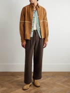 Kartik Research - Straight-Leg Pleated Brushed-Wool Trousers - Brown