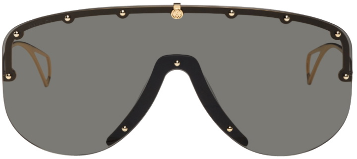 Photo: Gucci Black & Gold 99 Sunglasses