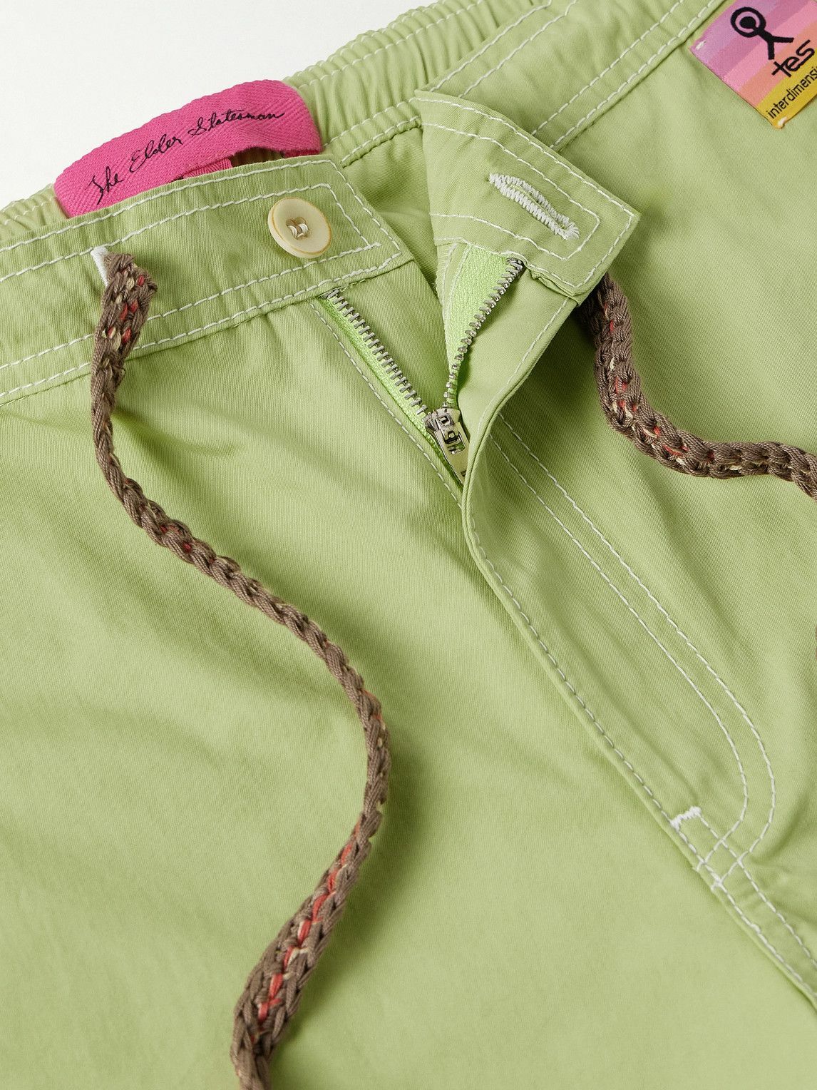 The Elder Statesman - Silvano Straight-Leg Cotton-Drill Trousers - Green