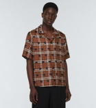 Burberry Polka-dot checked silk twill shirt