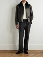 Loro Piana - Baydan Shearling-Trimmed Aviator Jacket - Brown