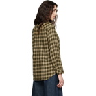Wales Bonner Brown Brushed Overcheck Ritual Shirt