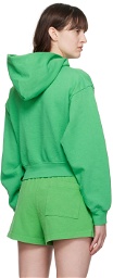 Sporty & Rich Green Connecticut Crest Hoodie