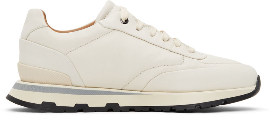 Boss White Leather Trainer Low Sneakers BOSS