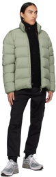 Stone Island Green Quilted Down Jacket