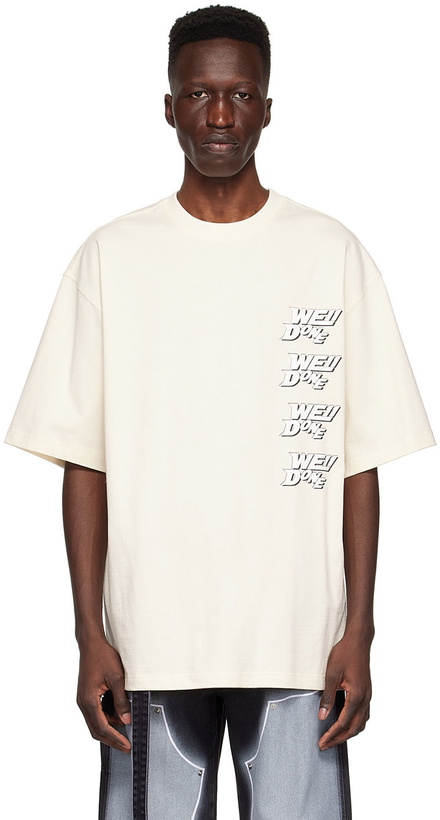 Photo: We11done Off-White Cotton T-Shirt