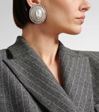 Alessandra Rich Crystal-embellished clip-on earrings