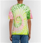 The Elder Statesman - Slim-Fit Neon Tie-Dyed Cashmere and Silk-Blend T-Shirt - Multi