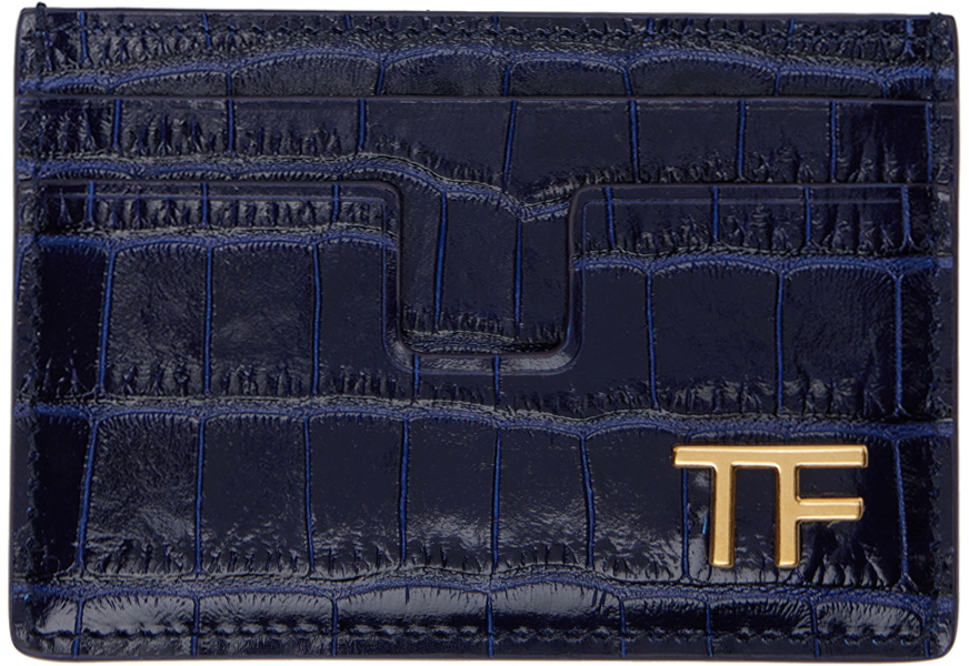 アクセサリーその他 TOM FORD CARD HOLDERS TOM FORD Gold-Tone Logo Leather Card Holder | Saks Fifth Avenue