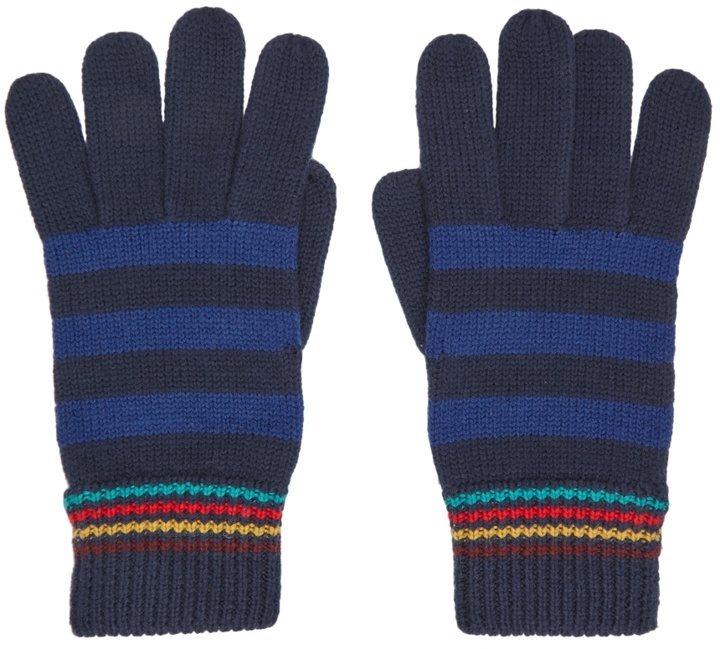 Photo: Paul Smith Blue Striped Gloves