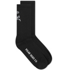 Polar Skate Co. Men's Face Logo Socks in Black