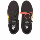 Off-White Men's Low Vulcanized Canvas Sneakers in Black Orange