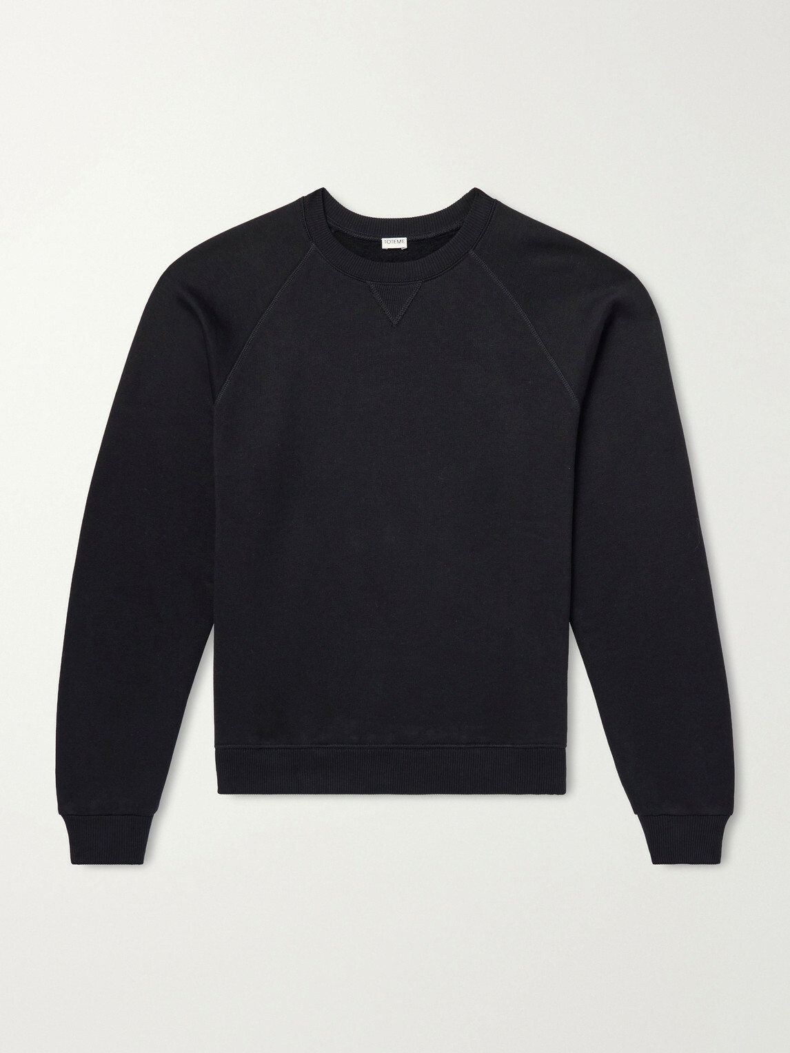 TOTEME - Cotton and Silk-Blend Jersey Sweater - Black