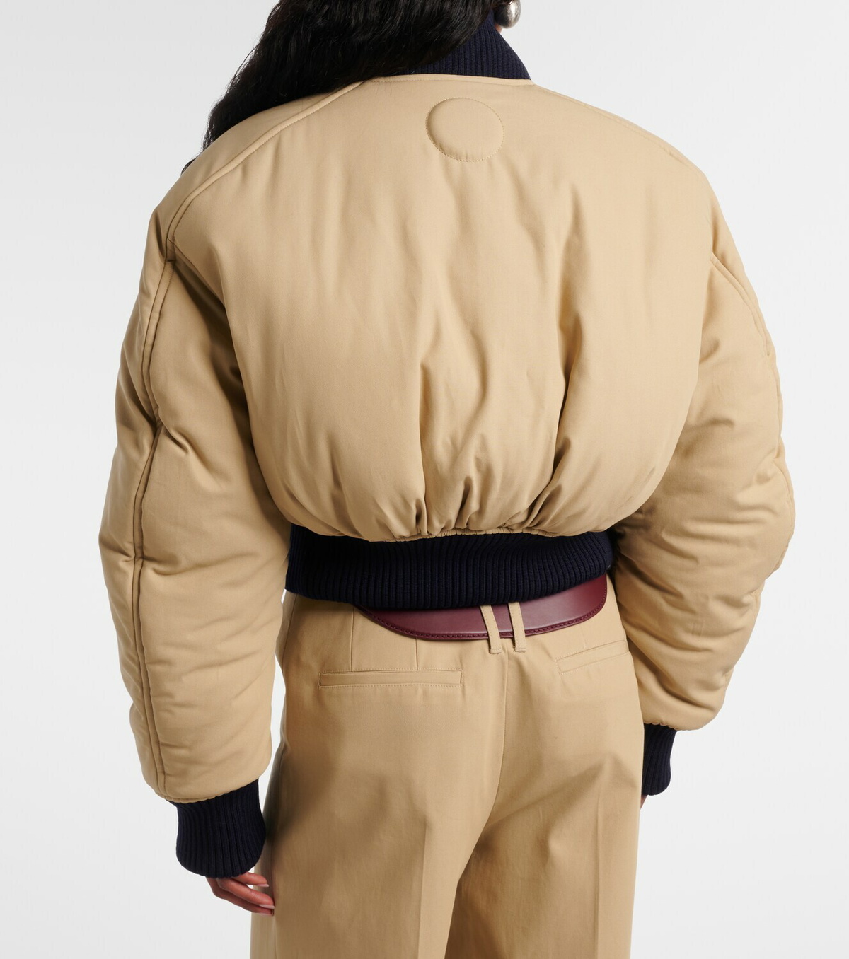 Jean Paul Gaultier Cropped cotton bomber jacket