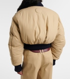 Jean Paul Gaultier Cropped cotton bomber jacket
