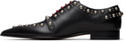 Valentino Garavani Black Calfskin Mockers Derbys