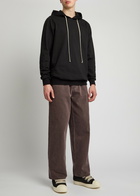 Rick Owens Cotton Hooded Sweatshirt Black