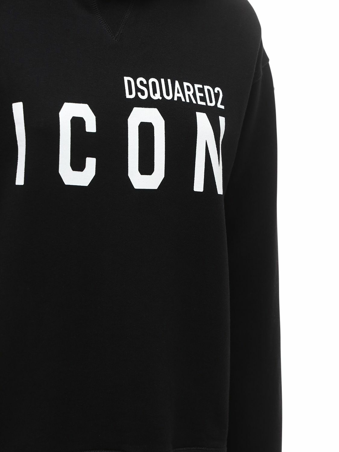 Dsquared2 Icon-print cotton hoodie - Black