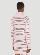 Sheer Panel Sweater in Pink