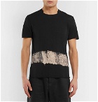 Isabel Benenato - Dip-Dyed Knitted Cotton T-Shirt - Men - Black