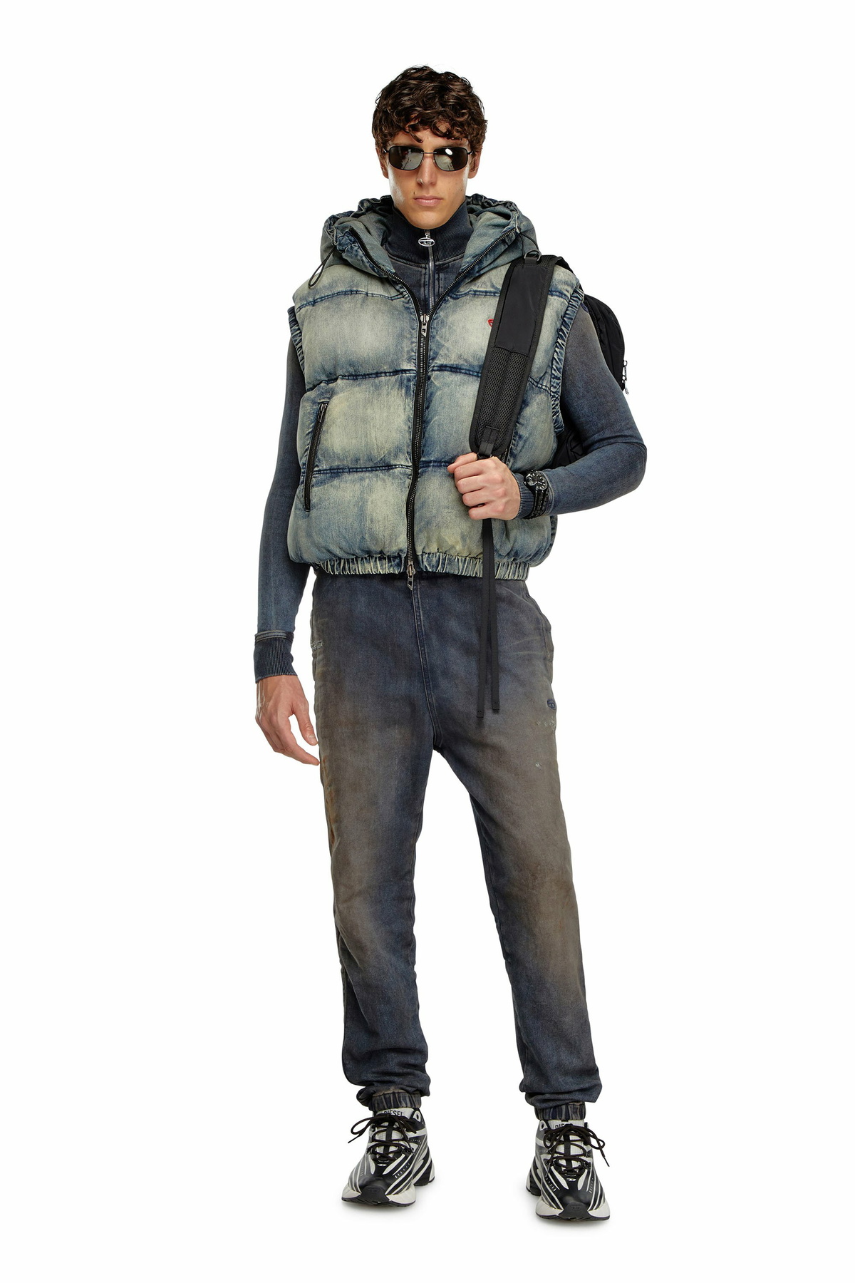 DIESEL ディーゼル Slim D-Labb Track Denim Diesel Slim D-Labb Track denim - Jeans Mens in Blue Diesel
