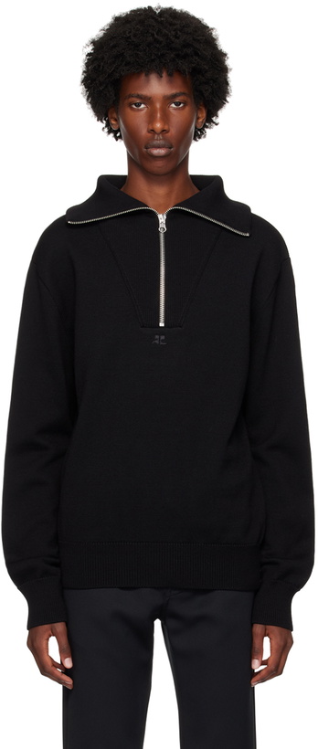 Photo: Courrèges Black Trucker Wool Sweater