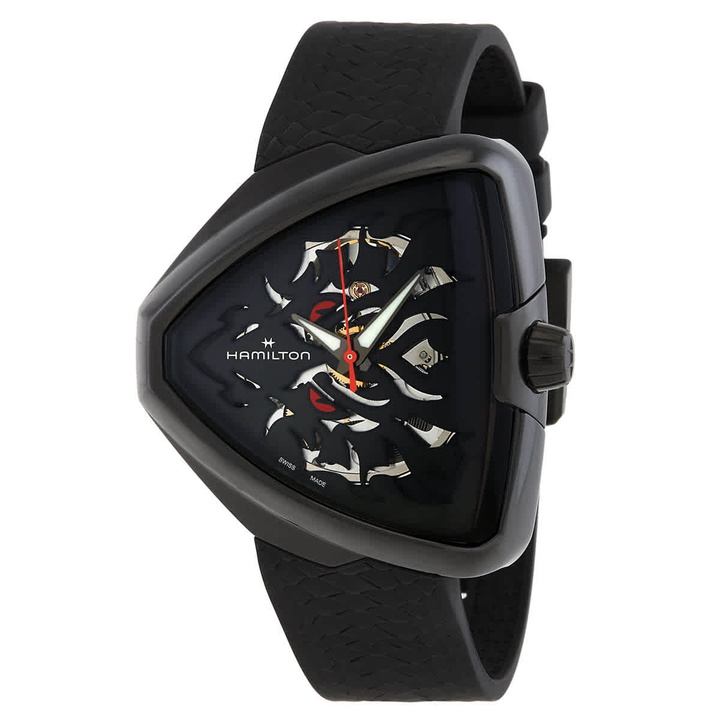 Photo: Hamilton Ventura Elvis80 Skeleton Dragon Automatic Black Dial Watch H24535332