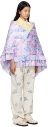 Martine Rose Purple Ruffled Scarf
