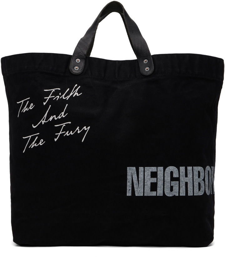Photo: Neighborhood Black Washed Canvas Tote